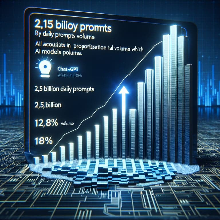 Banner for ChatGPT Surges to 2.5 Billion Daily Prompts, Capturing 18% of Google's Volume