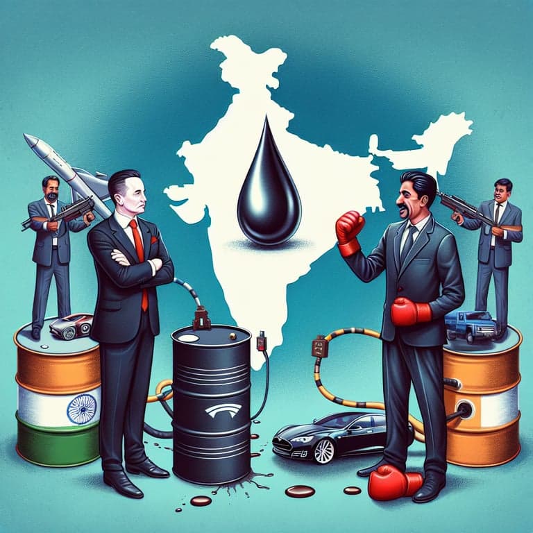 Elon Musk and Peter Navarro Clash Over India's Russian Oil Imports