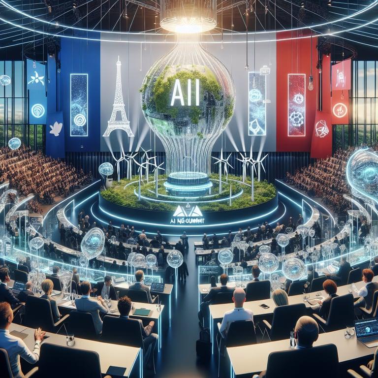 Banner for French AI Summit Sets Sights on Eco-Friendly Tech and Transparency