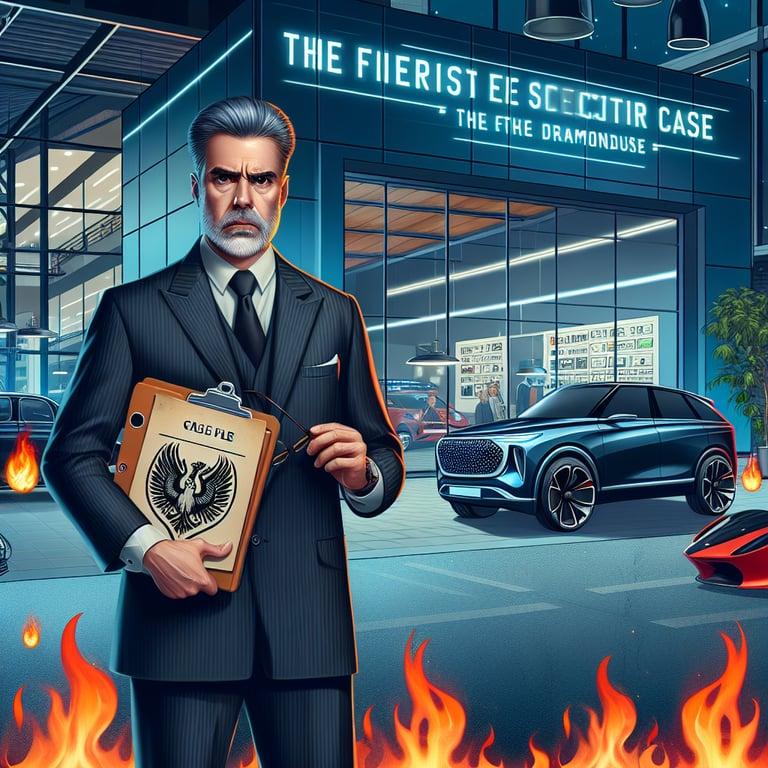 Banner for Tesla Dealership Drama: The Fiery Case of Owen McIntire