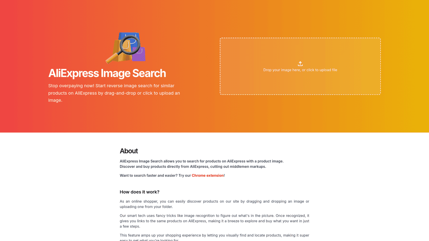 AliExpress Image Search screenshot