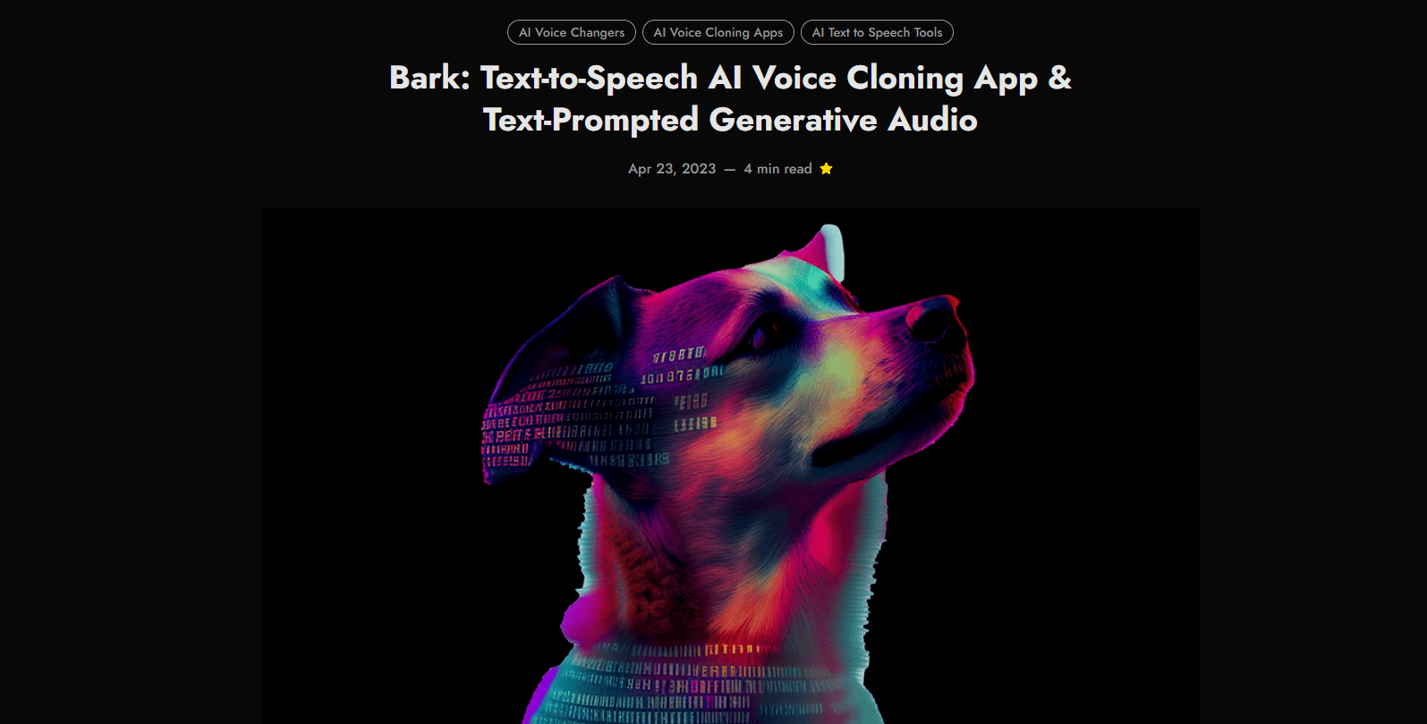 BARK Voice Cloning App
