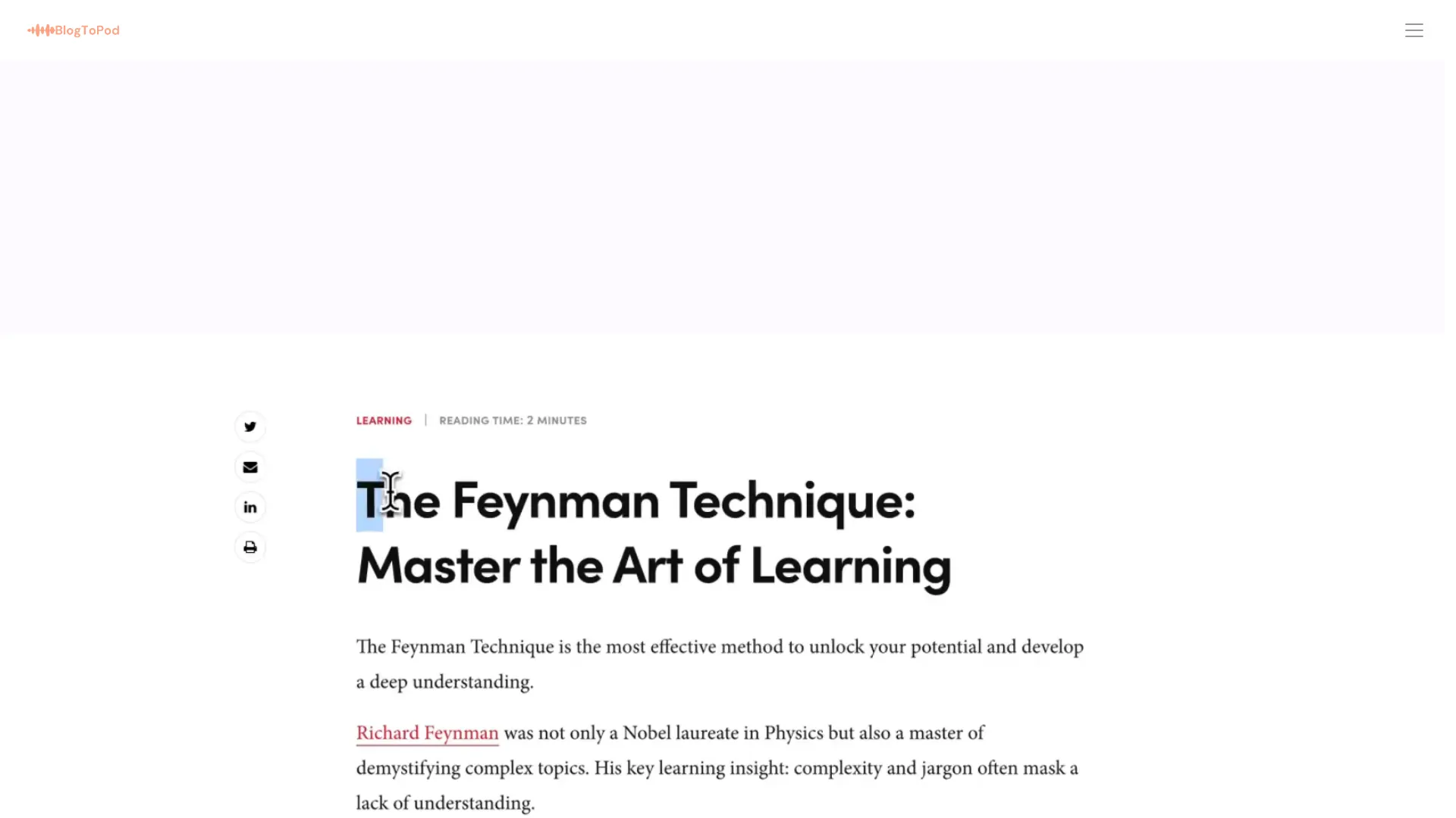 The Feynman Technique: Master the Art of Learning