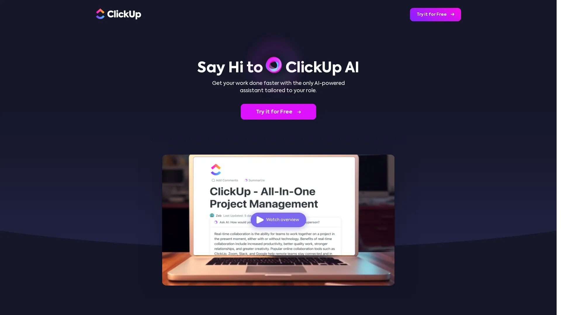 ClickUp AI Writing Assistant
