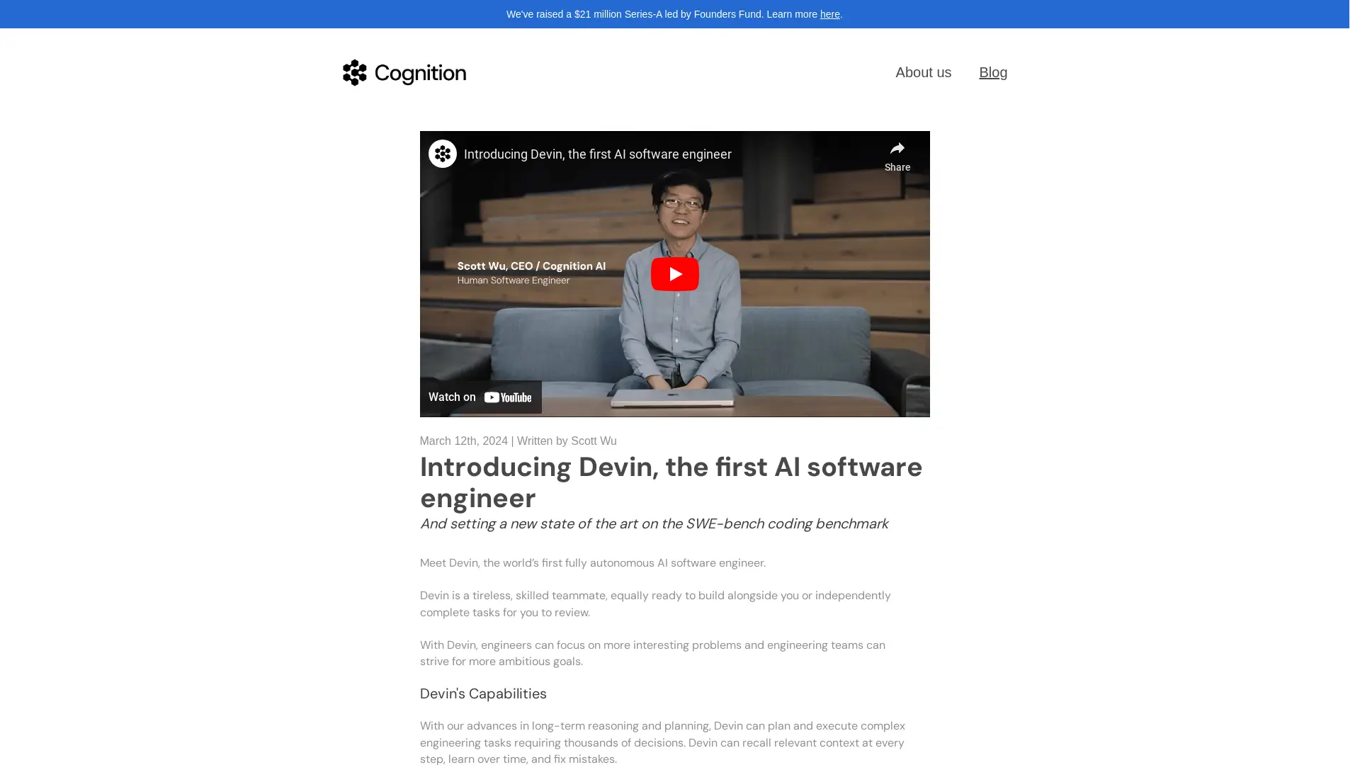Devin - AI Coder by Cognition